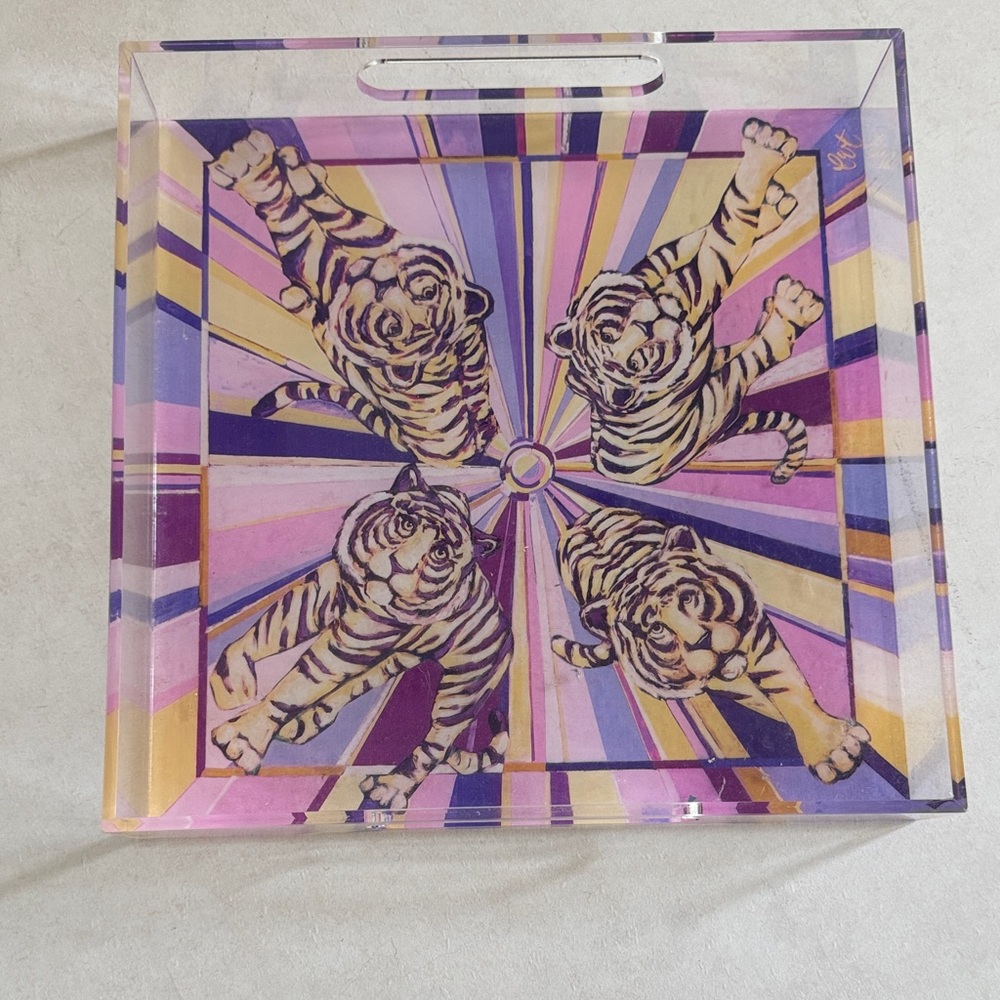 Vibrant Tiger Acrylic Tray